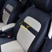 روکش صندلی چرم مشکی و کرم بسترن B30