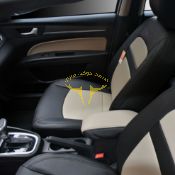 روکش صندلی چرم مشکی و کرم بسترن B30