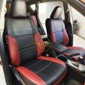 روکش چرم مشکی و زرشکی راوفور Rav4