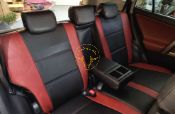 روکش چرم مشکی و زرشکی راوفور Rav4