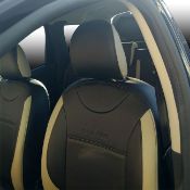 روکش صندلی چرم مشکی و کرم فاریک رنو داستر