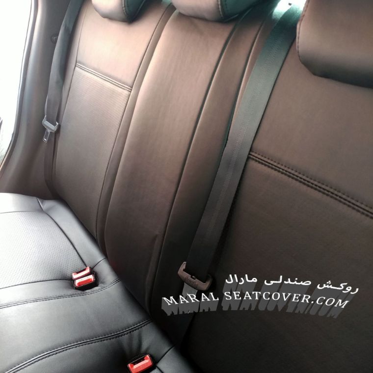 روکش صندلی چرم مشکی و قرمز جوک