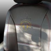 روکش چرم مشکی دوخت قرمز لنسر