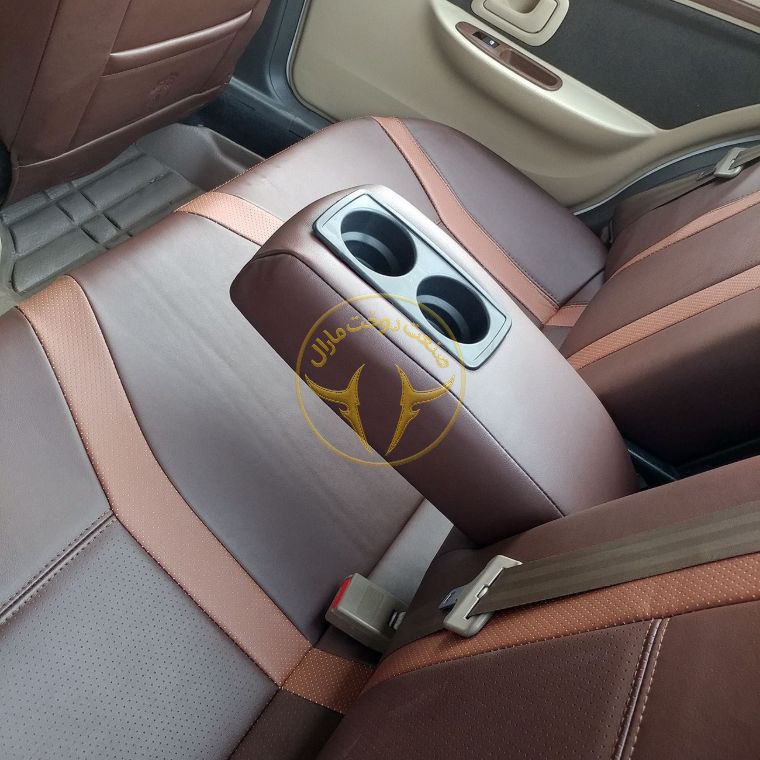 روکش چرم مشکی نوار کرم پرشیا جدید 2021