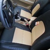 روکش چرم مشکی و کرم برلیانس 330