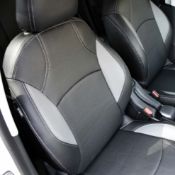 روکش صندلی چرم مشکی و طوسی پژو 2008