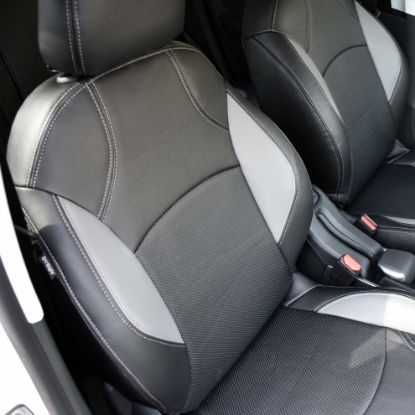 روکش صندلی چرم مشکی و طوسی پژو 2008