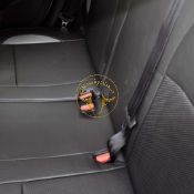 روکش صندلی چرم مشکی و طوسی پژو 2008