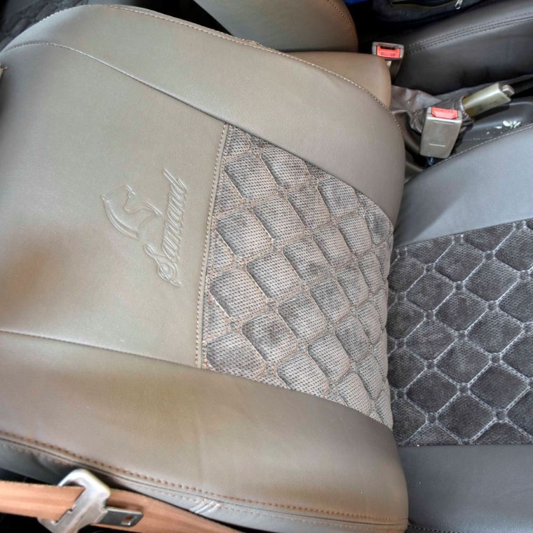 روکش چرم وسط مخمل گلدوزی سمند 95-80