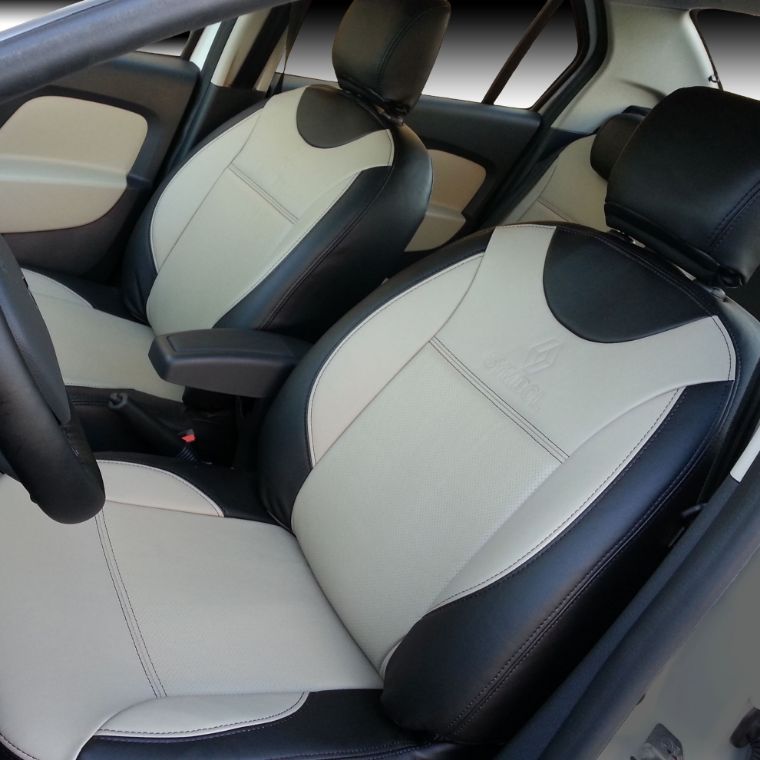 روکش چرم مشکی و کرم سیمبل