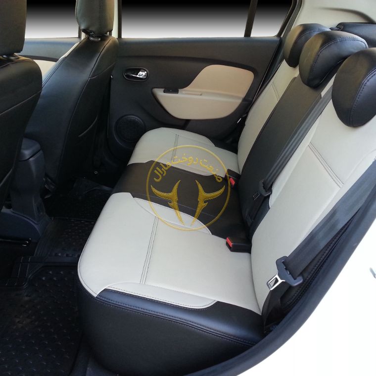 روکش چرم مشکی و کرم سیمبل