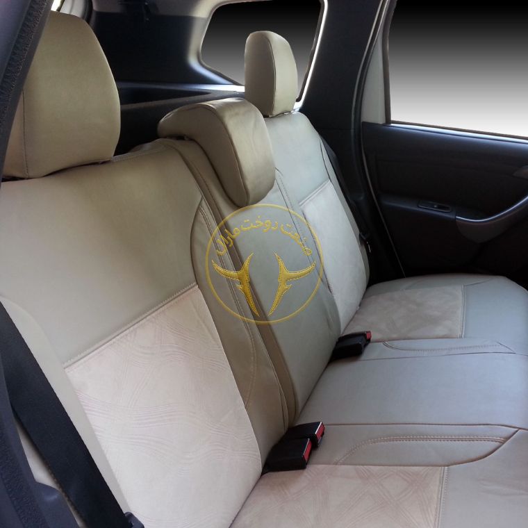 روکش صندلی چرم مشکی و کرم فاریک رنو داستر