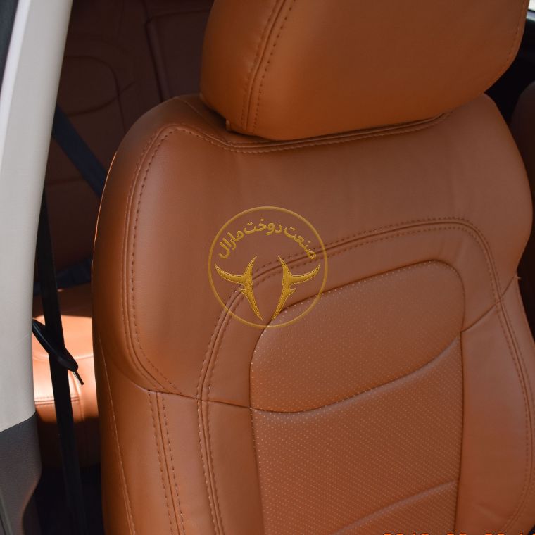 روکش چرم قهوه ای مشکی تیگو 7