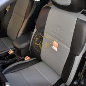 روکش صندلی چرم مشکی و طوسی تویوتا کرولا 2018-2015 