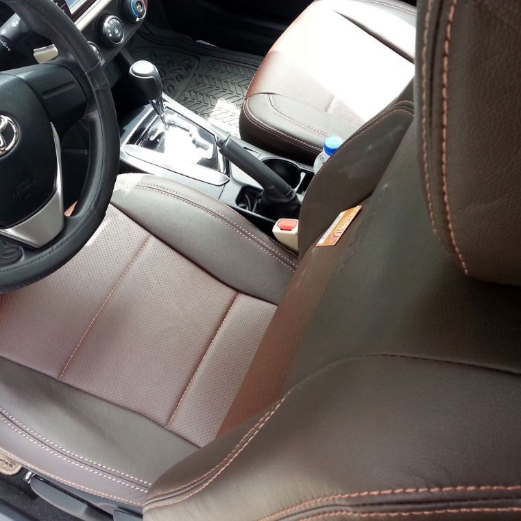 روکش صندلی چرم قهوه ای کرولا 2015-2013