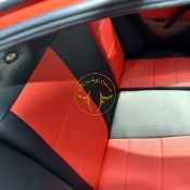 روکش صندلی چرم مشکی وسط قرمز جن تو