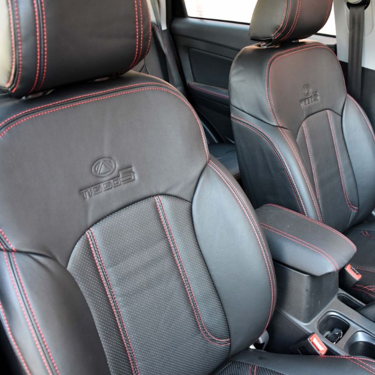 روکش چرم مارون و مشکی تیگو 5