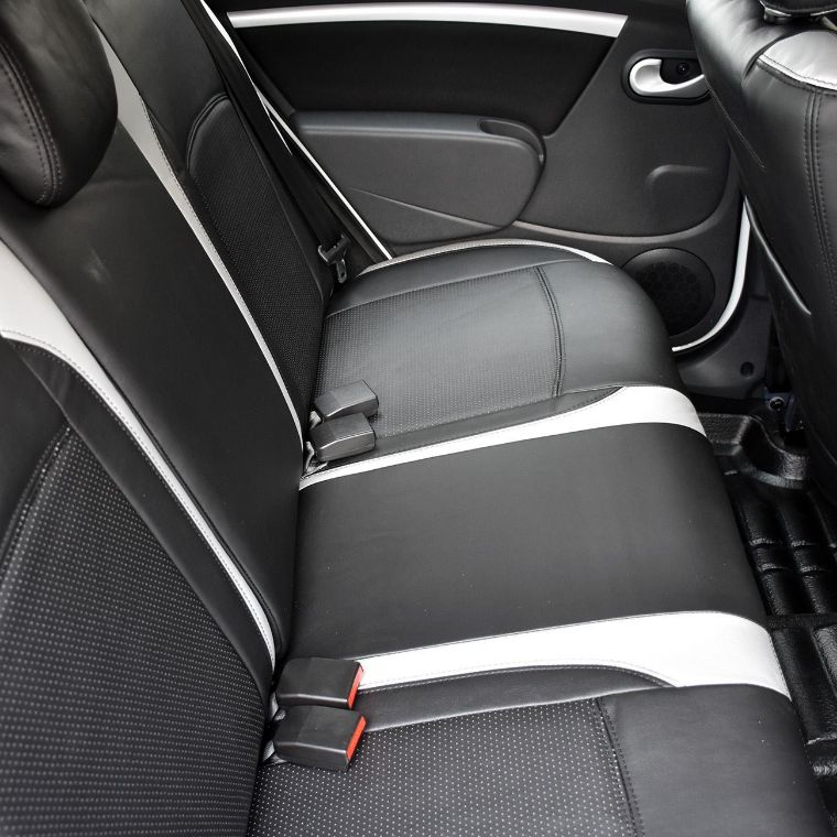 روکش صندلی چرم مشکی و نقره ای ساندرو