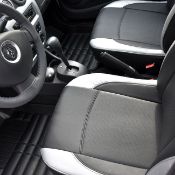 روکش صندلی چرم مشکی و نقره ای ساندرو