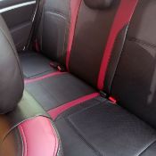 روکش صندلی چرم مشکی و قرمز ساندرو