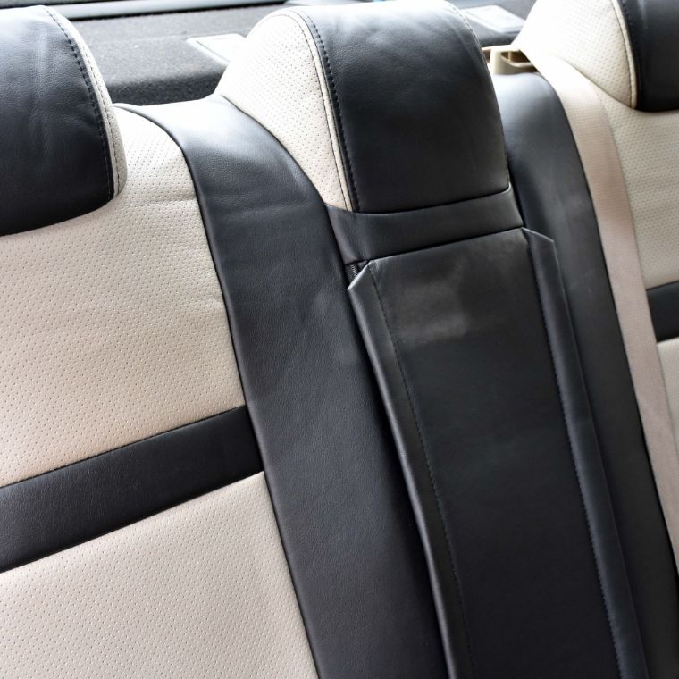 روکش صندلی چرم مشکی و کرم کمری 2017 - 2012