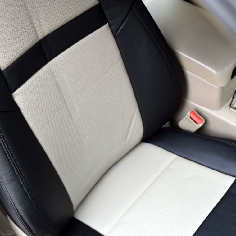 روکش صندلی چرم مشکی و کرم کمری 2017 - 2012