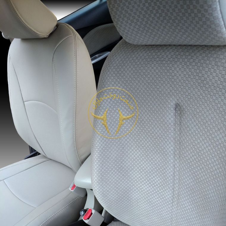 روکش صندلی چرم کرم یاریس 2013-2012