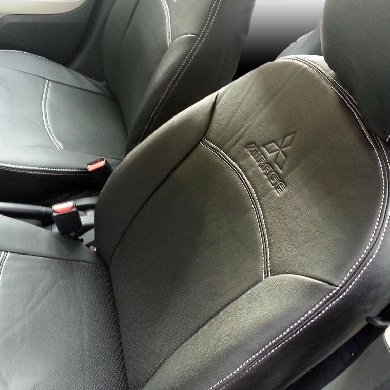 روکش صندلی چرم مشکی میراژ