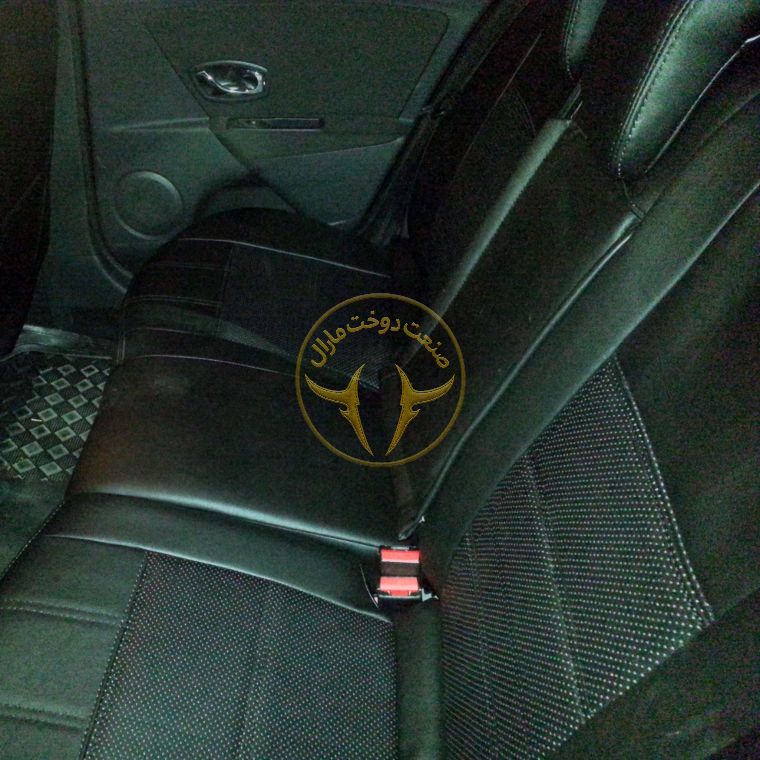 روکش صندلی چرم طوسی و کرم رنو اسکالا