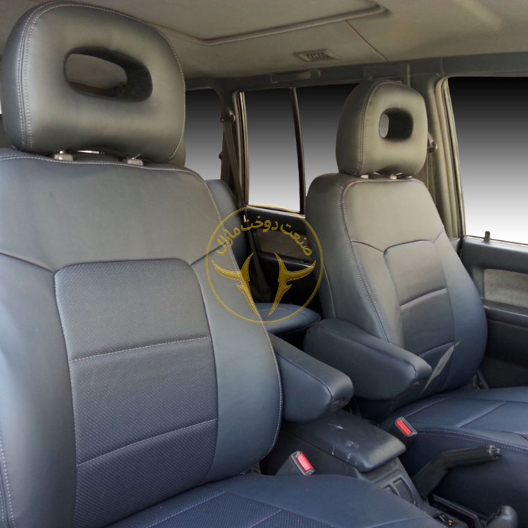 روکش صندلی چرم طوسی پاجرو