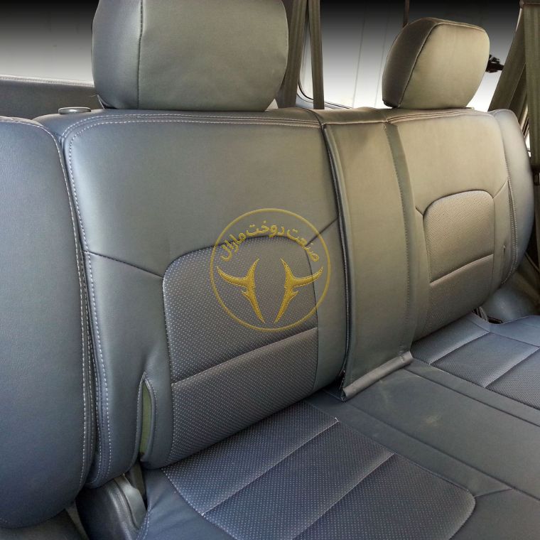 روکش صندلی چرم طوسی پاجرو