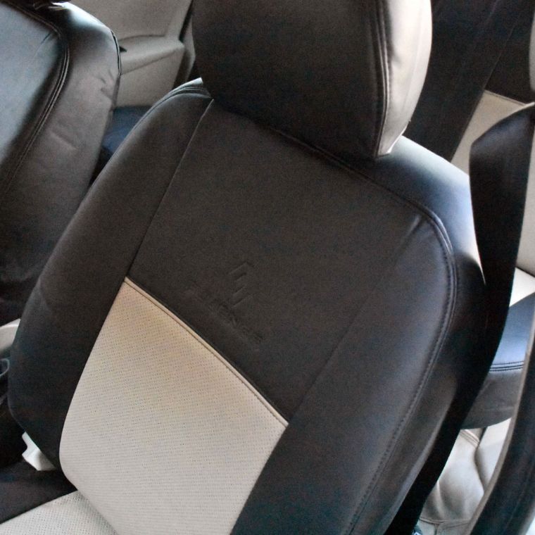 روکش چرم مشکی و کرم فلوئنس