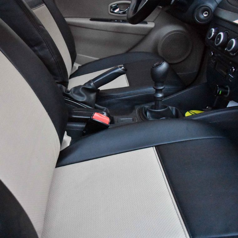 روکش چرم مشکی و کرم فلوئنس