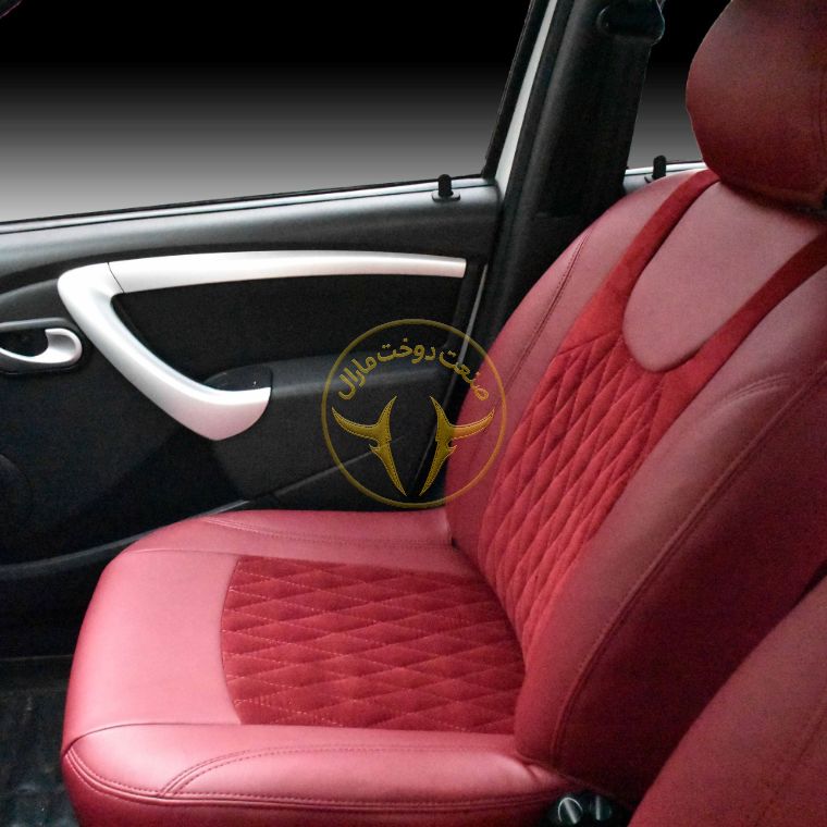 روکش چرم مشکی قرمز ال 90