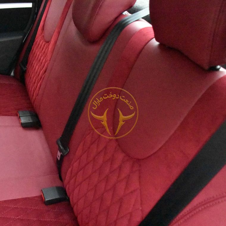 روکش چرم مشکی قرمز ال 90