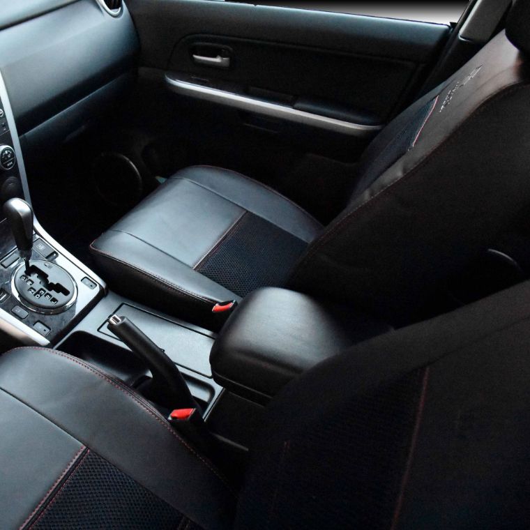 روکش چرم مشکی وسط اسپایس دوخت قرمز ویتارا