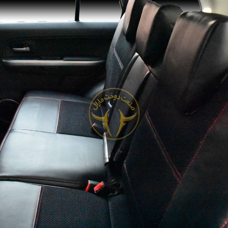 روکش چرم مشکی وسط اسپایس دوخت قرمز ویتارا