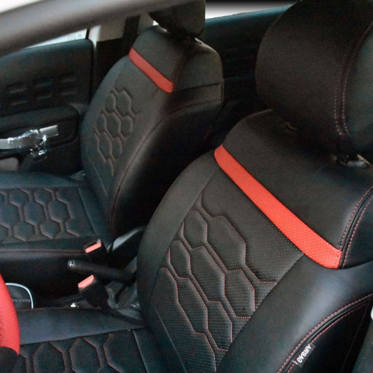 روکش چرم مشکی سیتروئن C3