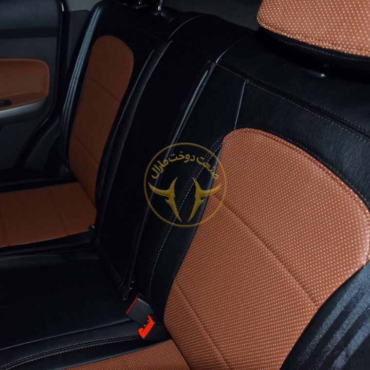 روکش صندلی چرم مشکی دوخت قرمز هایما S5