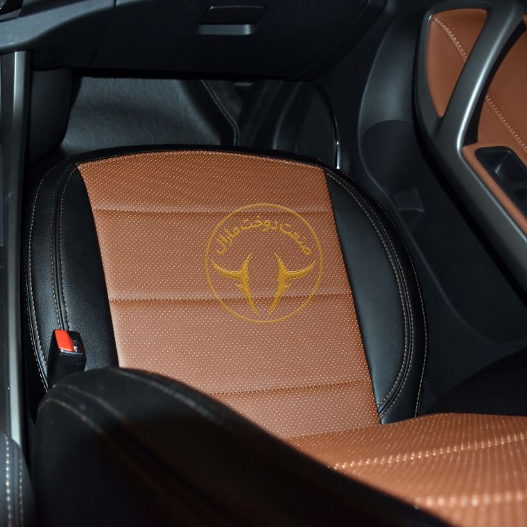 روکش صندلی چرم مشکی دوخت قرمز هایما S5