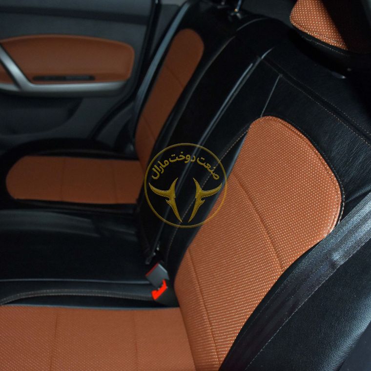 روکش صندلی چرم مشکی دوخت قرمز هایما S5