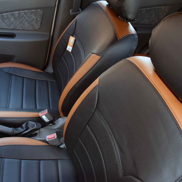 روکش چرم مشکی و مارون تیبا 2