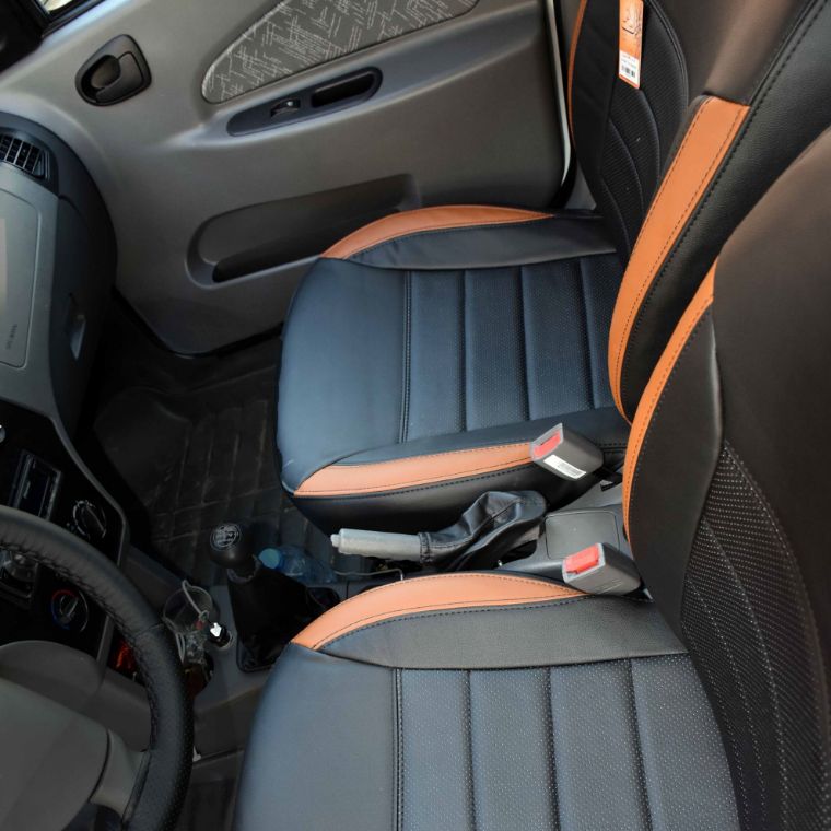 روکش چرم مشکی و مارون تیبا 2