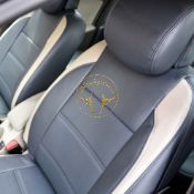 روکش صندلی چرم طوسی و کرم رنو اسکالا