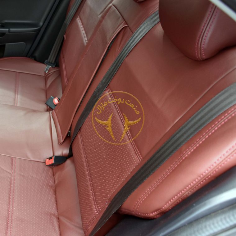 روکش چرم مشکی دوخت قرمز لنسر