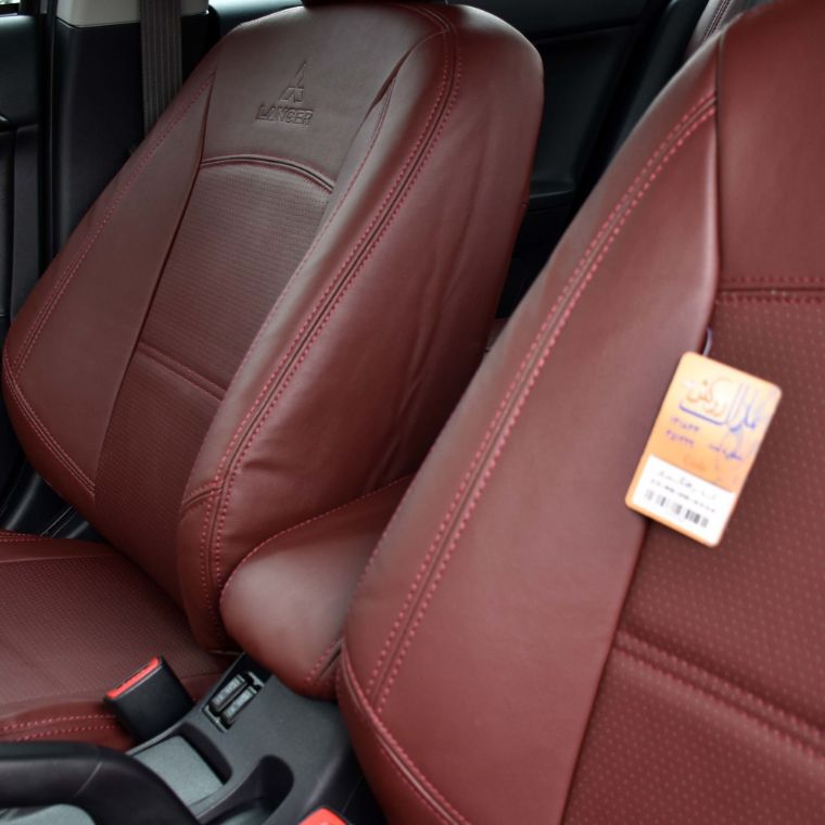 روکش چرم مشکی دوخت قرمز لنسر