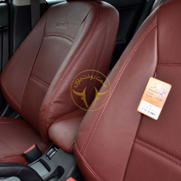 روکش چرم مشکی دوخت قرمز لنسر