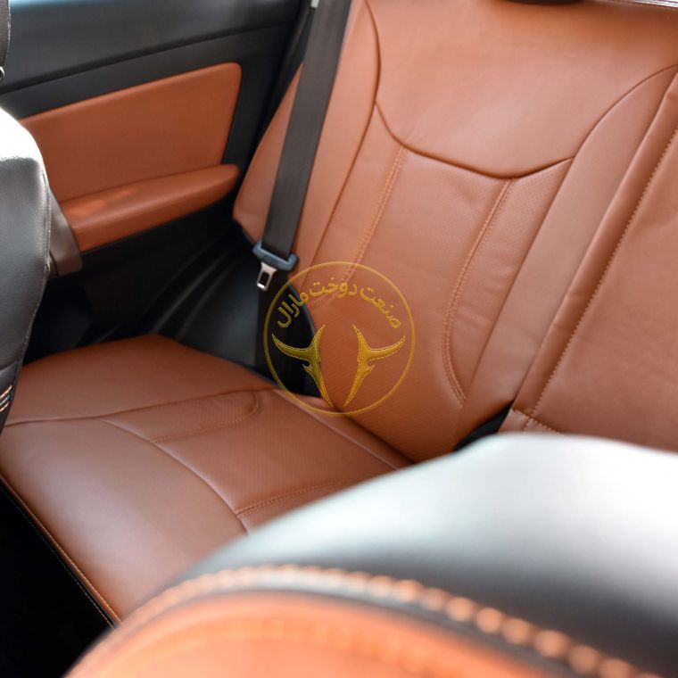 روکش چرم مارون و مشکی تیگو 5