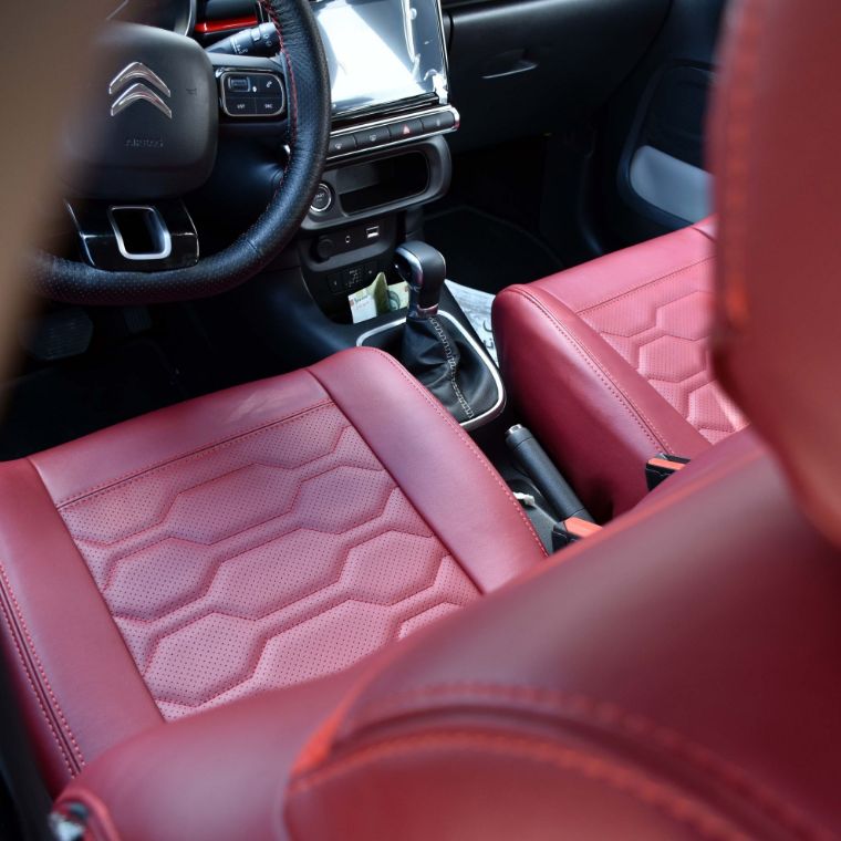 روکش چرم مشکی سیتروئن C3