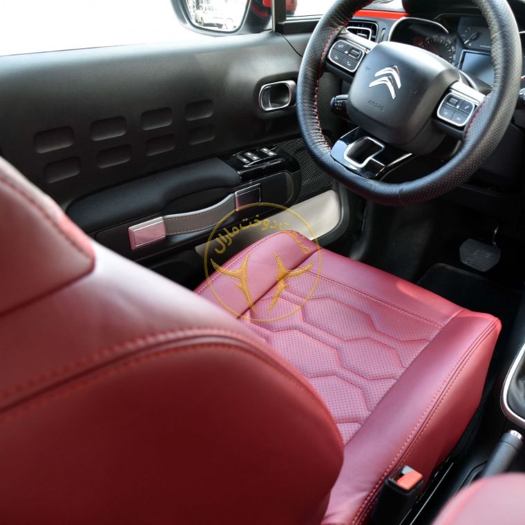 روکش چرم مشکی سیتروئن C3